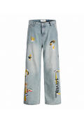 The Brushstroke Denim Jeans Blue