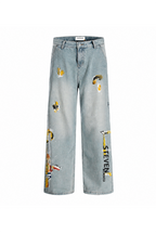 The Brushstroke Denim Jeans Blue
