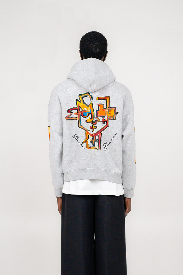 A Cinza Zip-Up Hoodie Grey