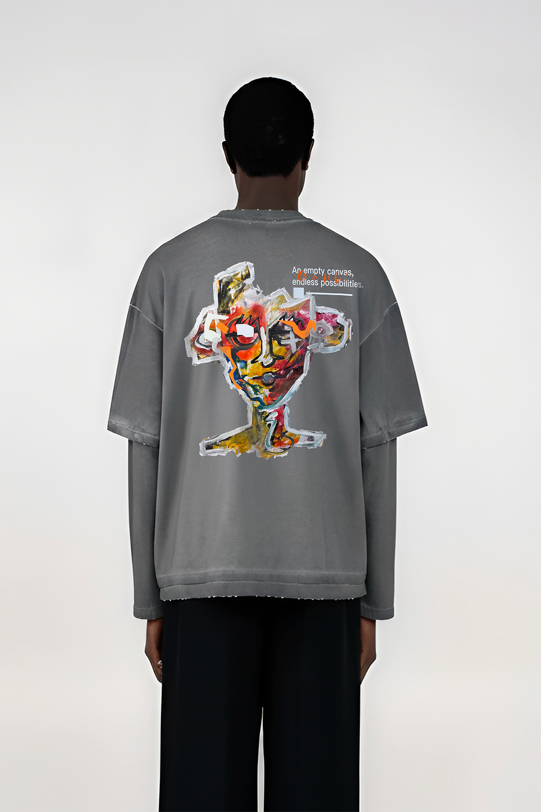 Frames Double Sleeve T-Shirt Light Grey