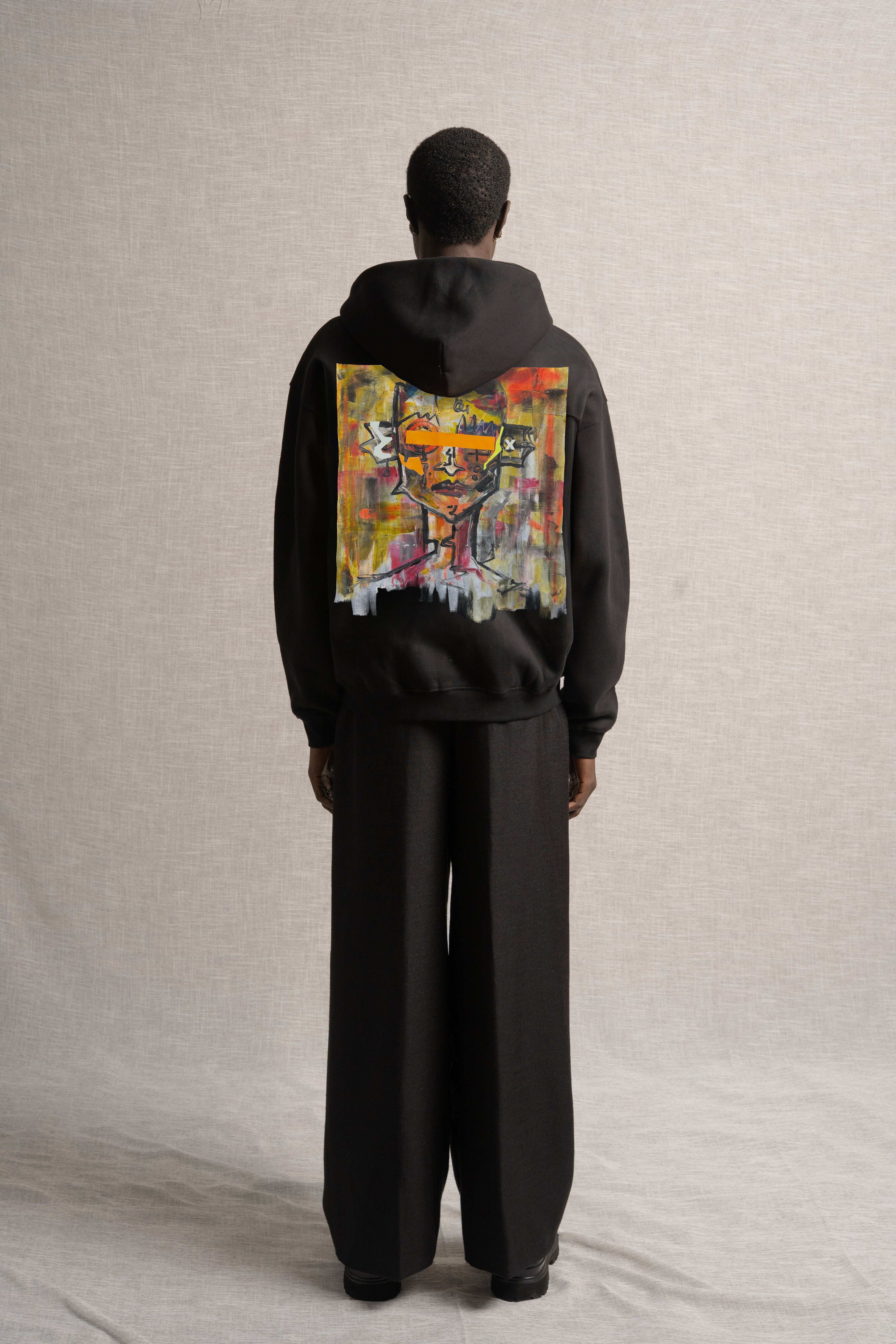 A Paleta Zip-Up Hoodie Black