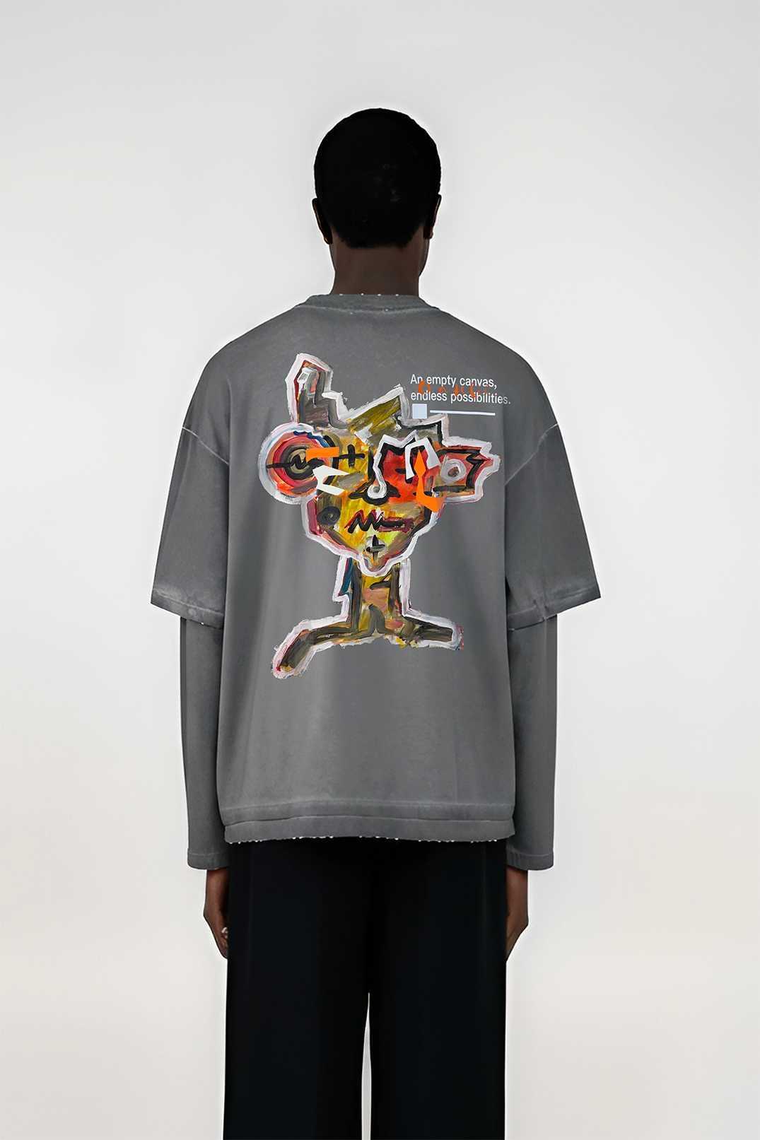 Frames Double Sleeve T-Shirt Light Grey