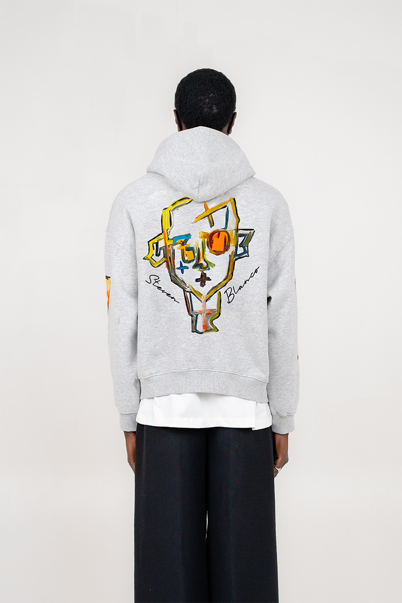A Cinza Zip-Up Hoodie Grey