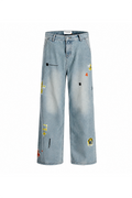 The Brushstroke Denim Jeans Blue