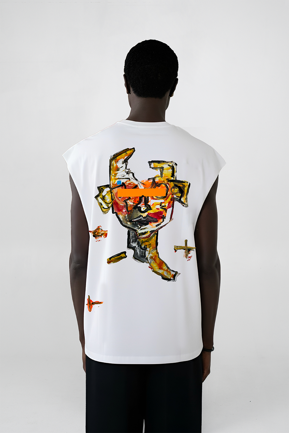 The Outline Sleeveless T-Shirt White