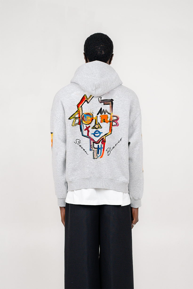 A Cinza Zip-Up Hoodie Grey