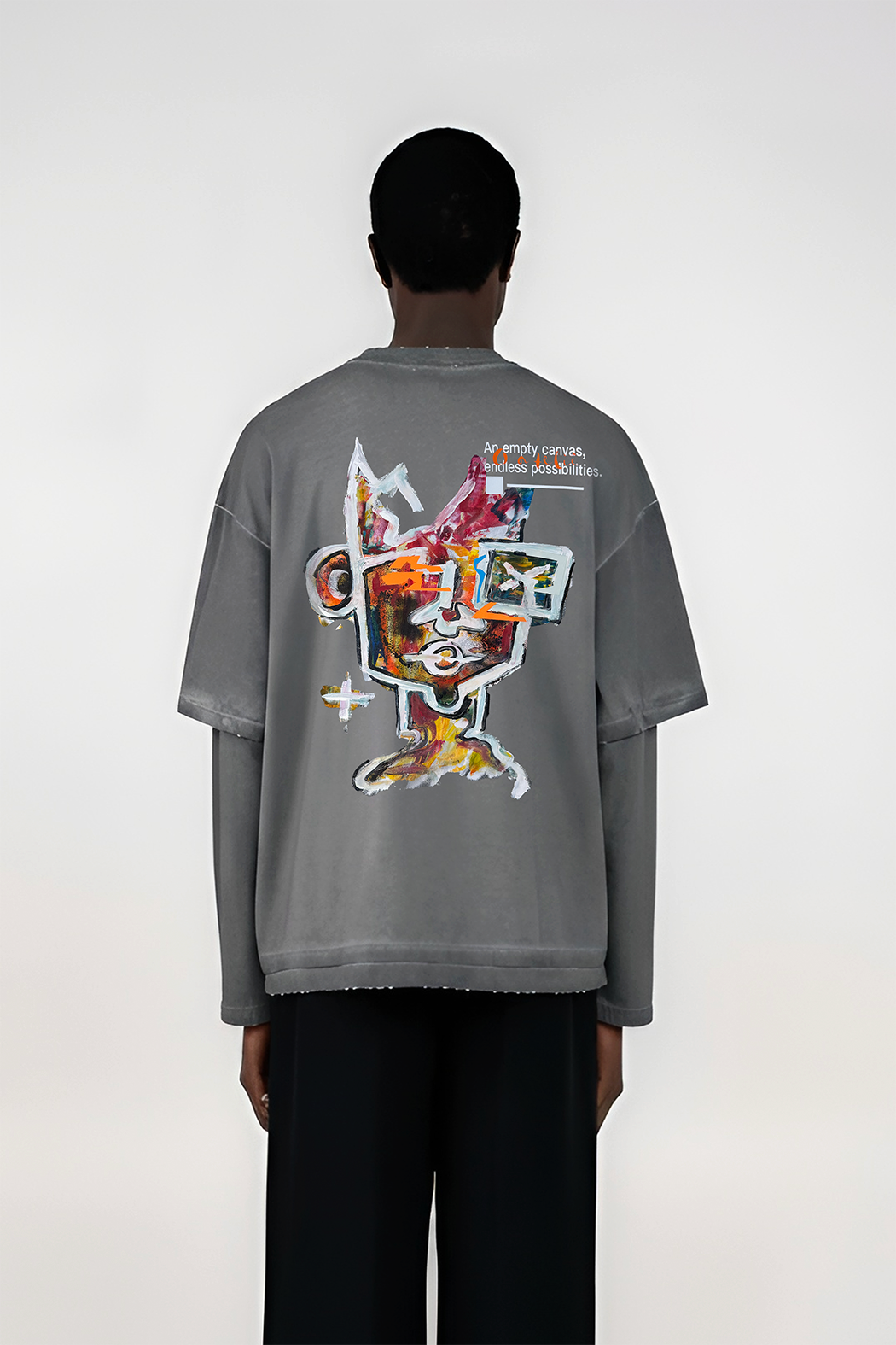 Frames Double Sleeve T-Shirt Light Grey