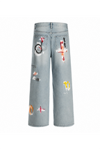 The Brushstroke Denim Jeans Blue