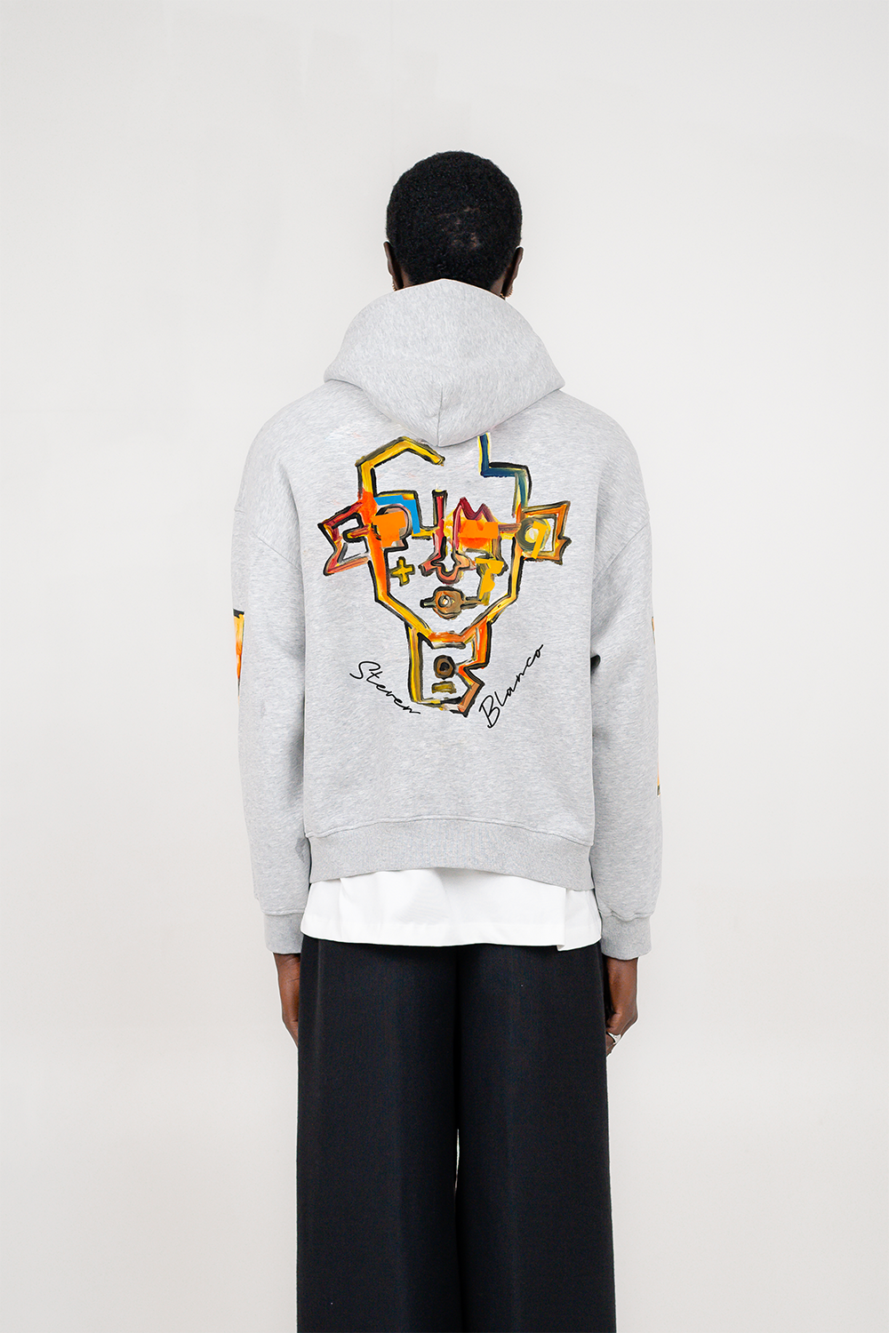 A Cinza Zip-Up Hoodie Grey