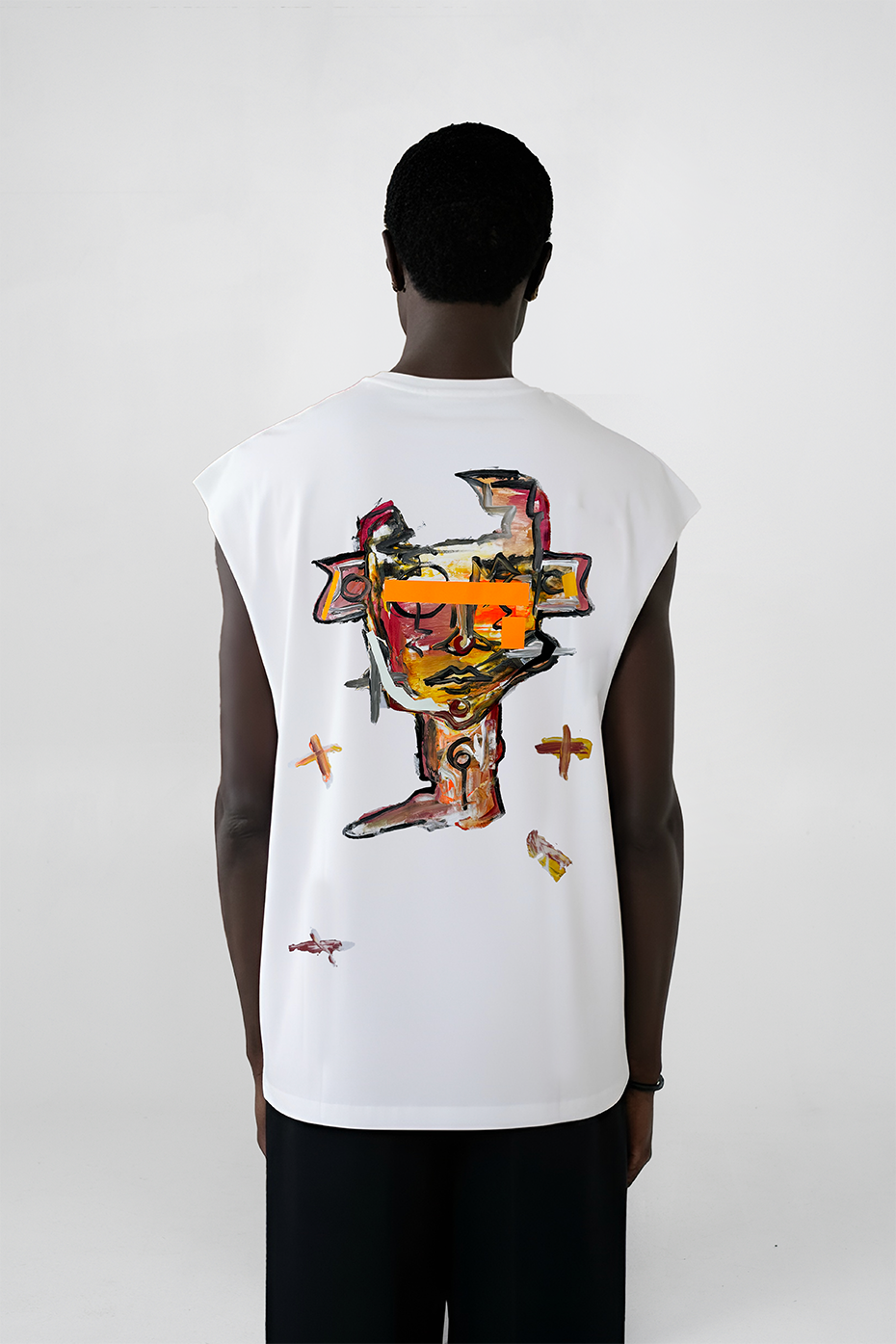 The Outline Sleeveless T-Shirt White