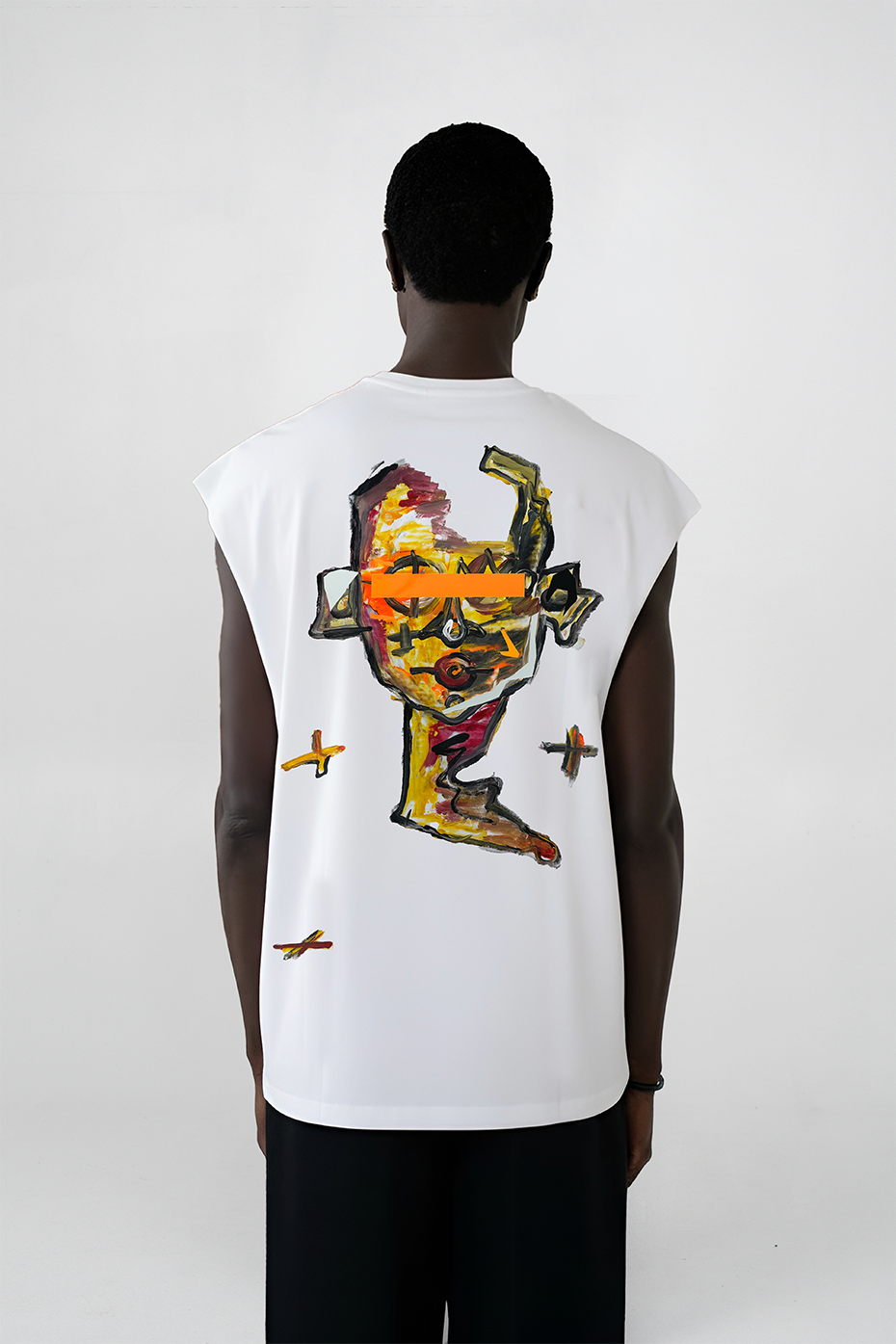 The Outline Sleeveless T-Shirt White