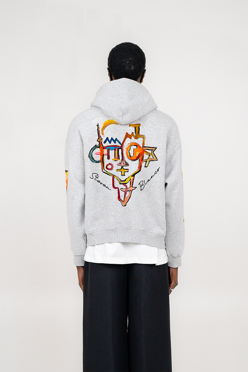 A Cinza Zip-Up Hoodie Grey