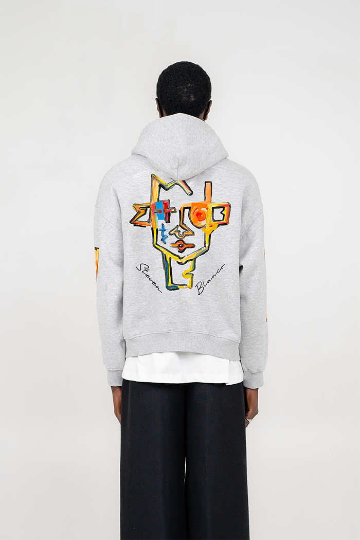 A Cinza Zip-Up Hoodie Grey
