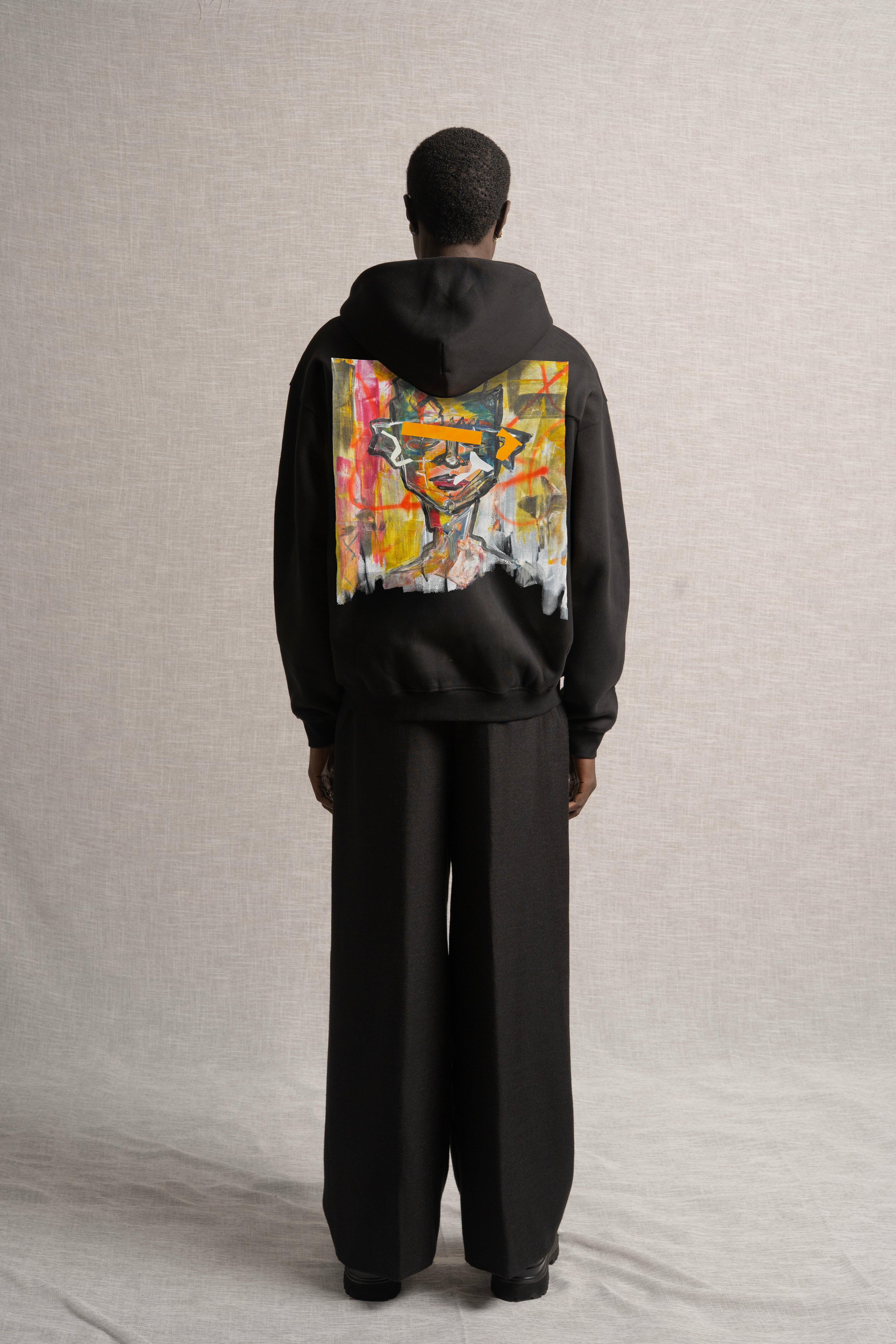 A Paleta Zip-Up Hoodie Black