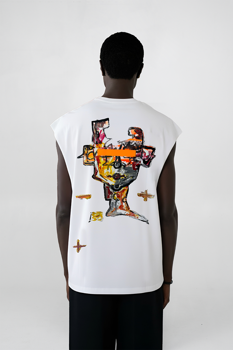 The Outline Sleeveless T-Shirt White