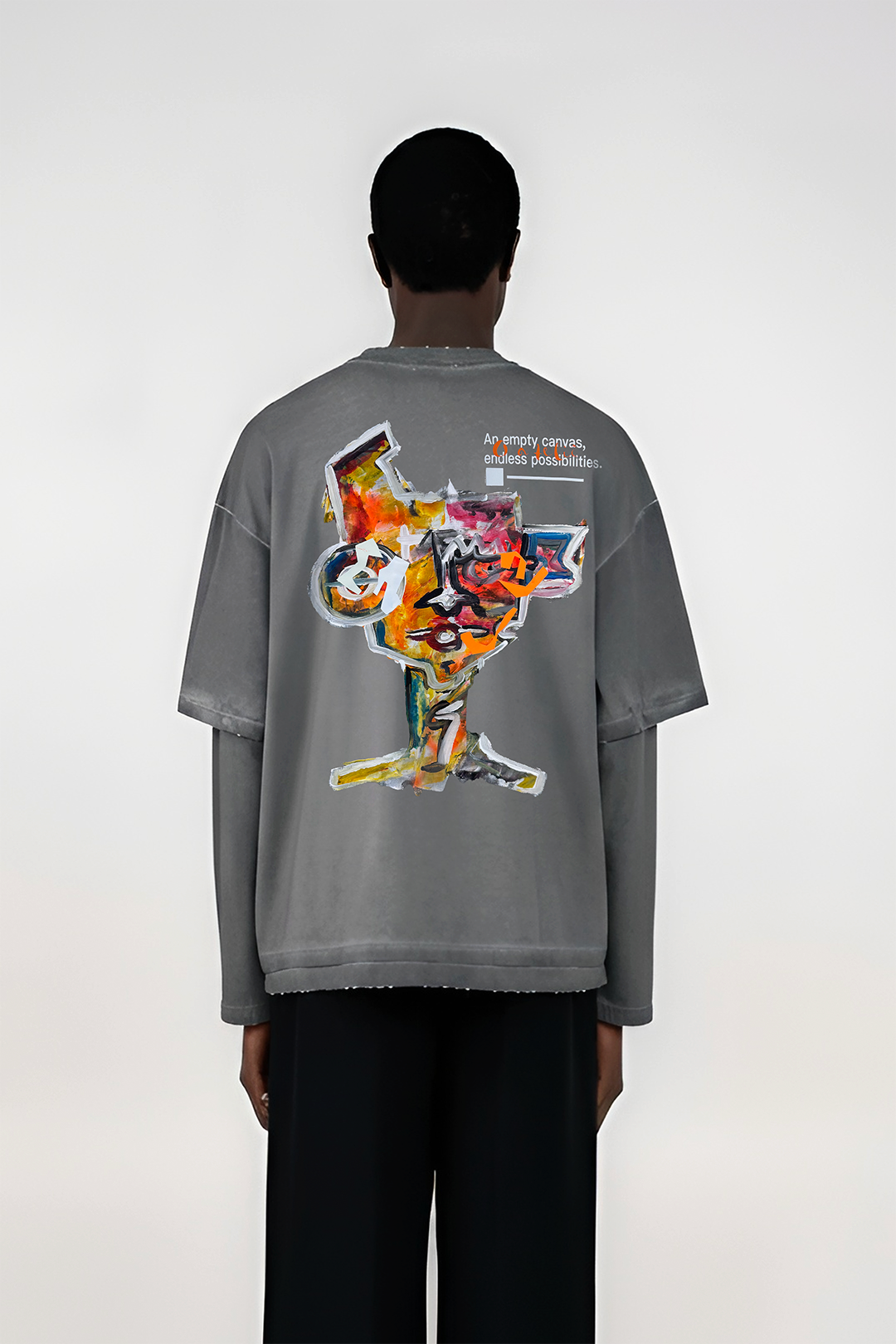 Frames Double Sleeve T-Shirt Light Grey