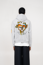 A Cinza Zip-Up Hoodie Grey