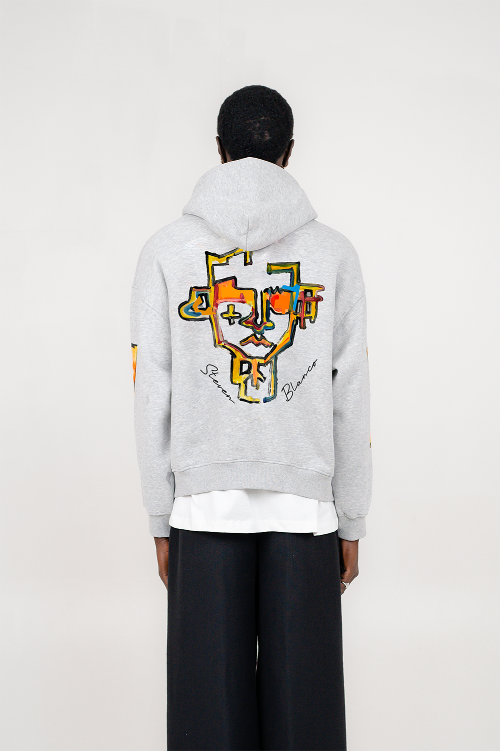 A Cinza Zip-Up Hoodie Grey