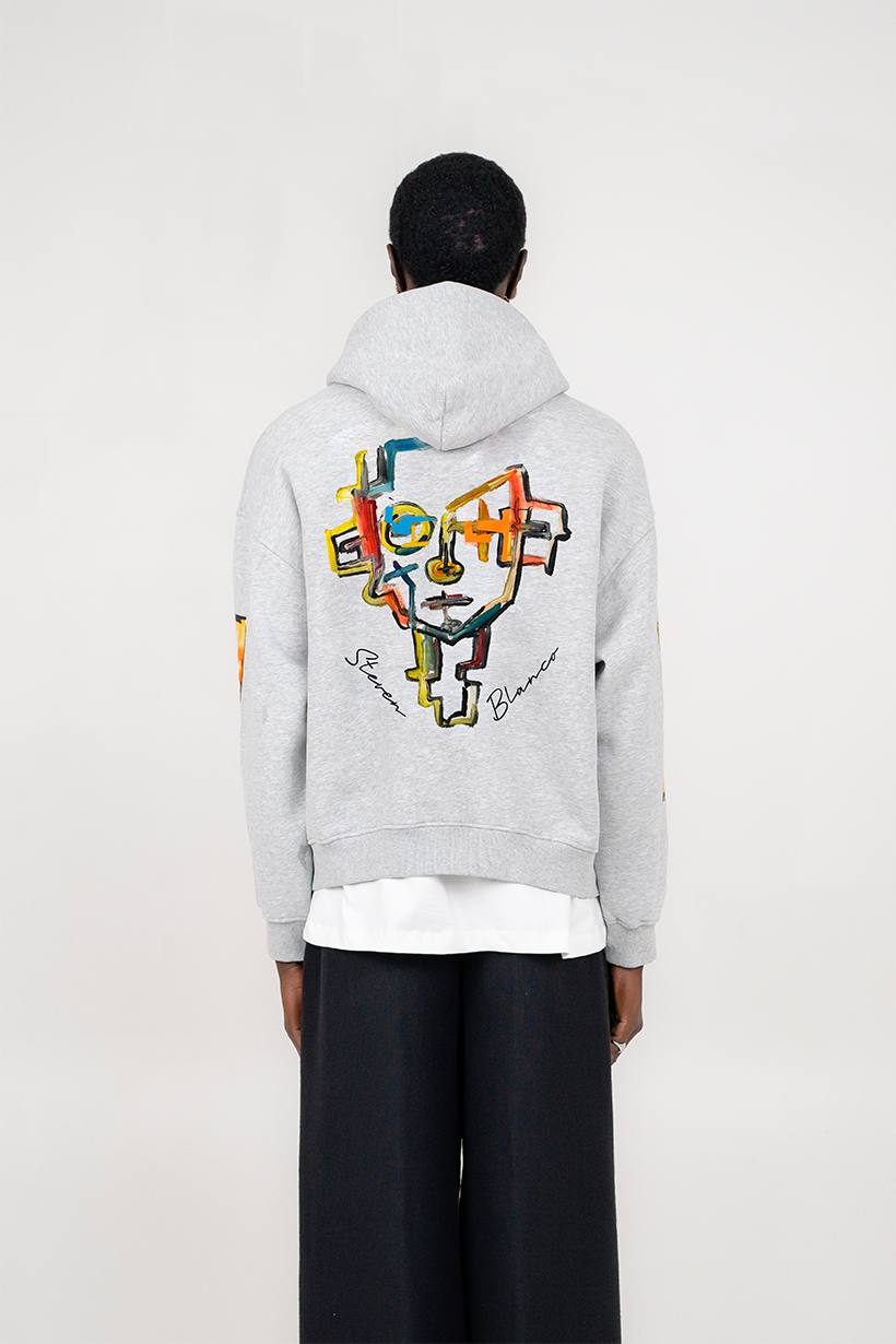 A Cinza Zip-Up Hoodie Grey
