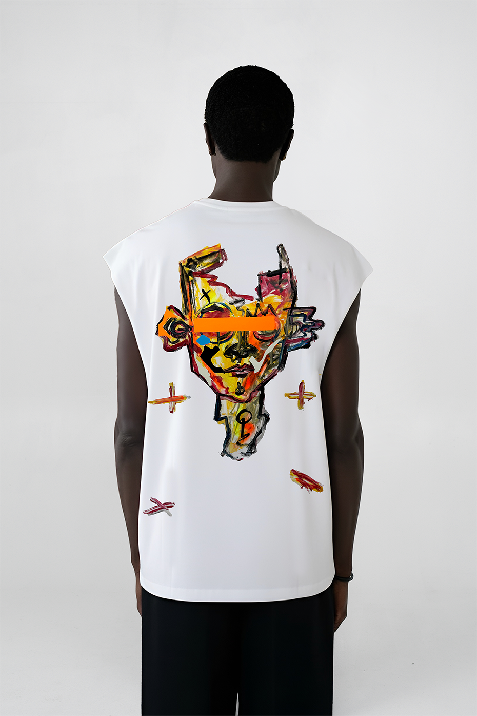 The Outline Sleeveless T-Shirt White