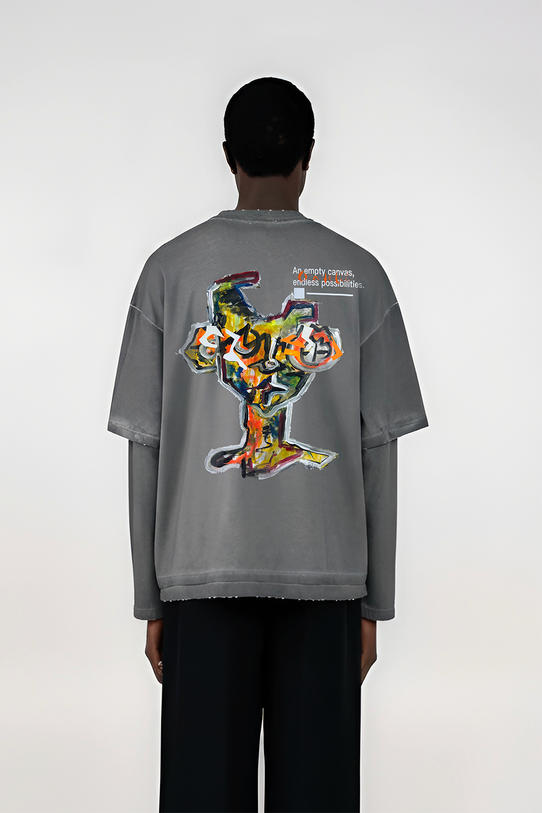 Frames Double Sleeve T-Shirt Light Grey