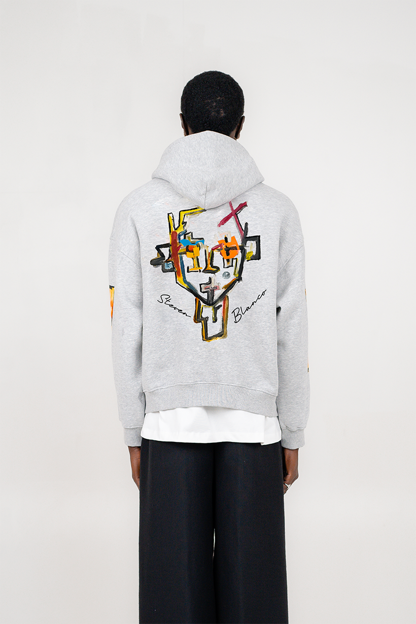 A Cinza Zip-Up Hoodie Grey