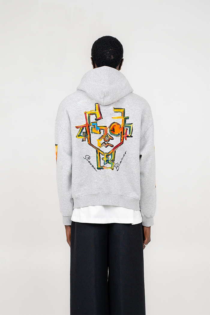 A Cinza Zip-Up Hoodie Grey