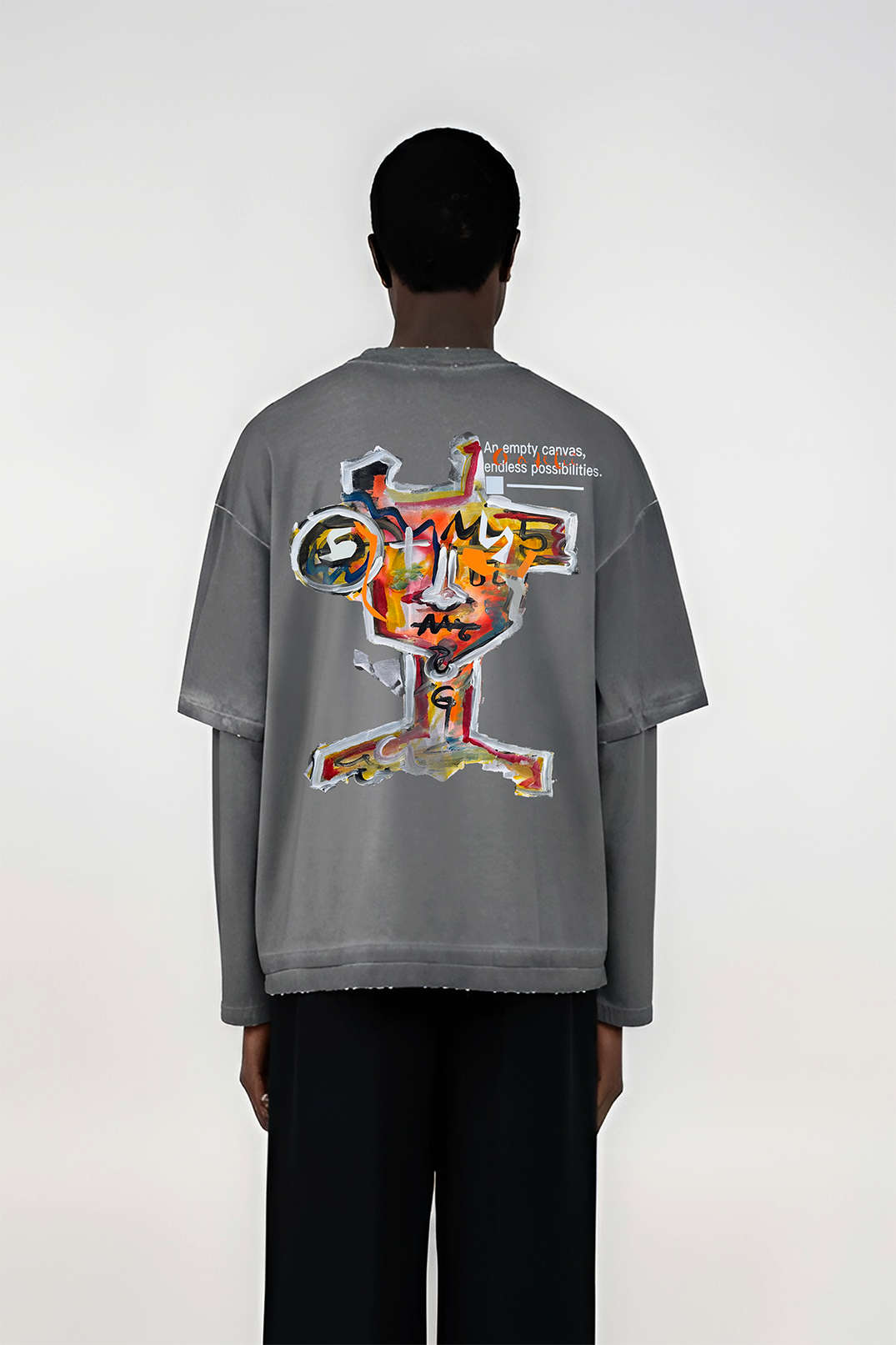 Frames Double Sleeve T-Shirt Light Grey