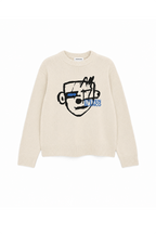 Vector of Color Knit Sweater Beige